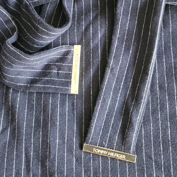 NWT Tommy Hilfiger Navy Blue Striped Belt Tie Top - Picture 10 of 10